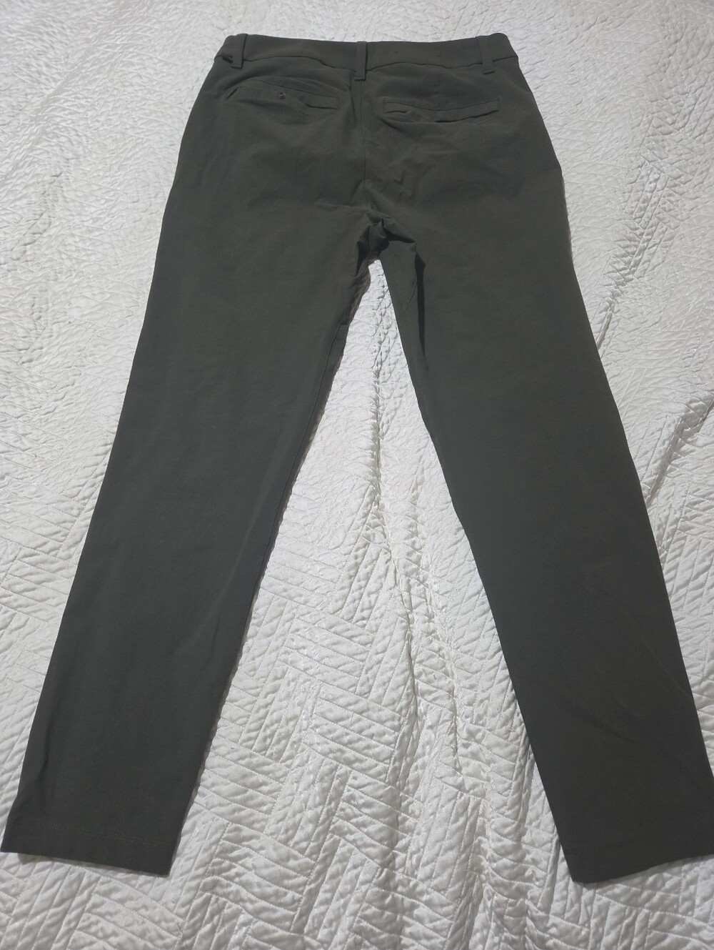Lululemon ABC Classic Trouser Pant Olive Green Stretch Commuter Golf Workwear 32 - Picture 6 of 9